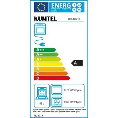 Kumtel Turbo Fanlı Ankastre Fırın Siyah 6 Prog. B66-SGF3(MT) 3
