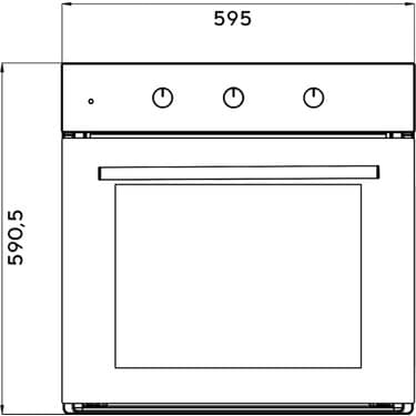 Kumtel Turbo Fanlı Ankastre Fırın Siyah 6 Prog. B66-SGF3(MT) 4