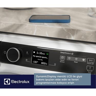 Electrolux EW8F7417QT 800 Serisi Ultracare 10 kg 1400 Devir A Sınıfı Universaldose Wi-Fi Inverter Çamaşır Makinesi 3