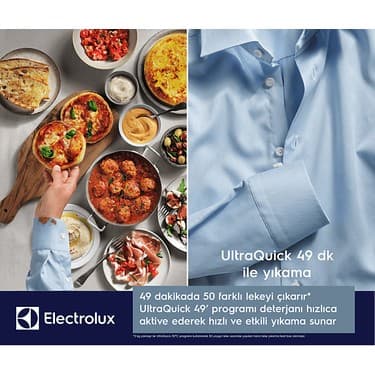 Electrolux EW8F7417QT 800 Serisi Ultracare 10 kg 1400 Devir A Sınıfı Universaldose Wi-Fi Inverter Çamaşır Makinesi 5