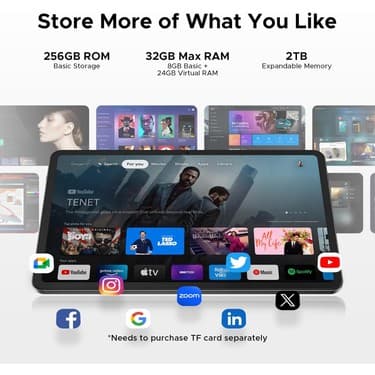 Doogee V Pad 5g 12" 8 GB Ram 256 GB SİM KARTLI Android 15 Tablet MAVİ 3