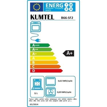 Kumtel Turbo Fanlı Aynalı Flotal Cam Ankastre Fırın B66-SF2(MT) 3