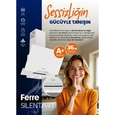 Ferre Fryart &steamart- Silentart Fova / Sessiz Beyaz Ankastre Set (D064-SA + XE64CB + LN386 ) 2