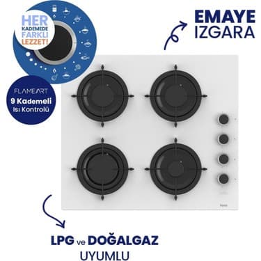 Ferre Fryart &steamart- Silentart Vıva /sessiz Beyaz Ankastre Set ( D087-SA + XE64CB + CS206-FA ) 5