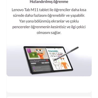 Lenovo Simkartlı ve Klavyeli 11INC IPS Ekran 8 Çekirdekli Tab M11 8gb Ram 128GB Hafıza + 512GB Bellek+Lenovo Kablosuz Klavye 2