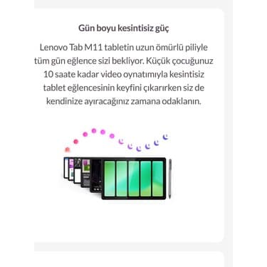 Lenovo Simkartlı ve Klavyeli 11INC IPS Ekran 8 Çekirdekli Tab M11 8gb Ram 128GB Hafıza + 512GB Bellek+Lenovo Kablosuz Klavye 3