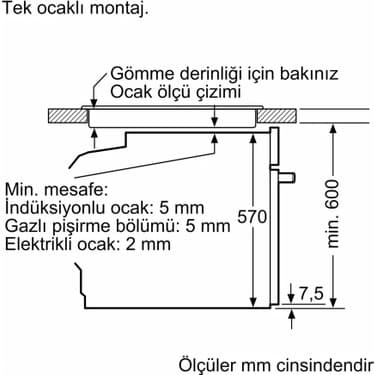 Siemens HB478G5B6 Ankastre Fırın 60 x 60 cm Siyah 6