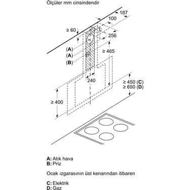 Siemens LC98KLR62S Duvar Tipi Davlumbaz 90 cm Siyah Cam 7
