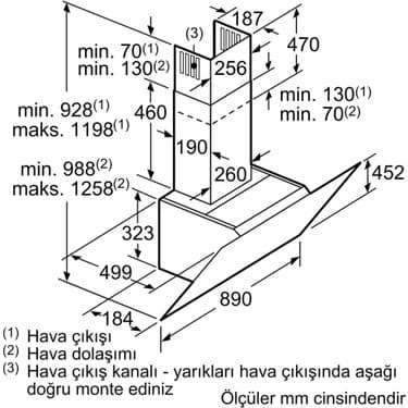 Siemens LC98KLR62S Duvar Tipi Davlumbaz 90 cm Siyah Cam 8