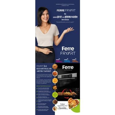 Ferre Fryart&silentart Pıva/ Sessiz Yeni Seri Antrasit Gri Ankastre Set (D088-SA + QXE62CPR +LN388) 6