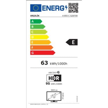 Arçelik 8 Serisi A 855 C 4K Ultra Hd 55" 140 Ekran Uydu Alıcılı Google Smart QLED Tv 4