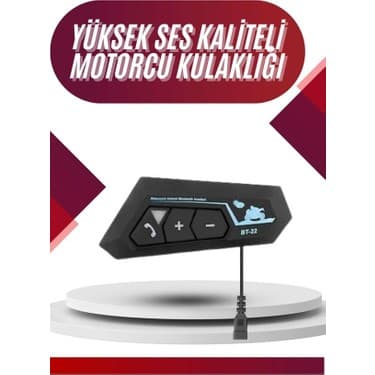 Vintessy Intercom Bluetooth Kask Kulaklık Motosiklet Kulaklık 5.0 Bluetooth - MK001R-4O9EL2 2