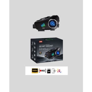 Vintessy Q28 Kameralı Motosiklet Kask Kulaklık Bluetooth 5.3 Su Geçirmez 1080P Hd - MK001R-4OH869 2