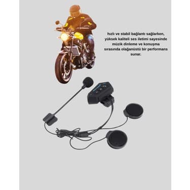 FRY BT22 Kablosuz Kask Kulaklığı – Bluetooth 5.0 Intercom Su Geçirmez ve Uzun Ömürlü Batarya 4