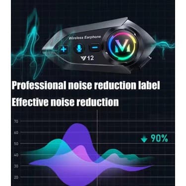 Judge Y12 Motor Kask Kulaklık Rgb Modlu Radyolu Motosiklet Kulaklık 5.3 Intercom 4