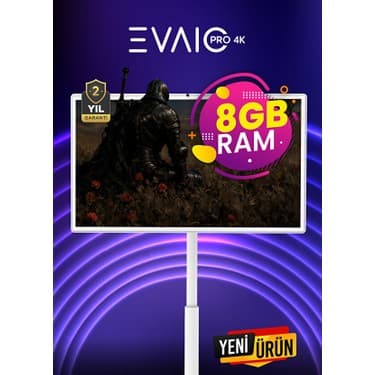 EVAİO Pro 4K 32" Android Smart Taşınabilir LED TV 4