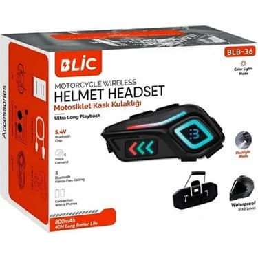 Judge Motor Kask Kulaklık Rgb Modlu Motosiklet Kulaklık Su Geçirmez 5.4 Intercom BLB_36 3