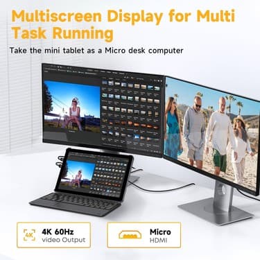 Chuwi HI10 X2 10.1" Intel Core I3 10100Y Işlemci, 8gb Ddr5 Ram, 256GB Ssd, Wifi6+Bt, Siyah 2 In 1 W11 Klavyeli Tablet 5