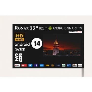 Ronax 32'' 82 Ekran Uydu Alıcılı Hd Ready Smart LED Tv 4