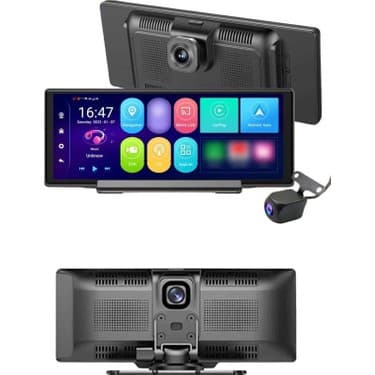 Android ve Ios Uyumlu Ön Arka Çift Kameralı Araç Ekranı Dokunmatik Carplay 3