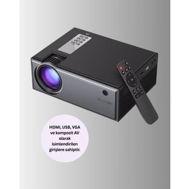 Ev Sineması Için LED Projeksiyon Cihazı – Gündüz Görünür Parlaklık, Oyun Konsolu Uyumlu 2