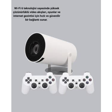 Bluetooth 5.0 ve Wi-Fi 6 Akıllı 4K Projeksiyon 4