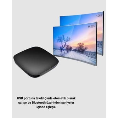 Android Auto Kablosuz Dönüştürücü Hızlı Eşleşme ve Sesli Asistan Destekli 3