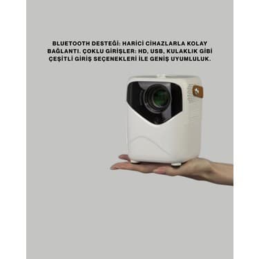 Hafif ve Taşınabilir Projektör – 750 Gram Ağırlıkla Mobil Kullanıma Uygun 5