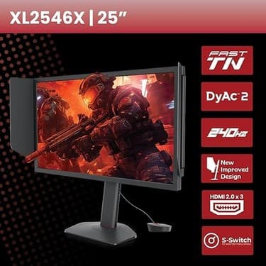 CetKing Zowıe XL2546X, 24.5" Inç, Fast Tn Panel, Full Hd (1920 x 1080), 240Hz, Dyac™2, Flicker-Free, Low Blue Light, Vrr, Black Equalizer, Color Vibrance, S Switch, Shield, E-Spor Oyuncu Monitörü 2