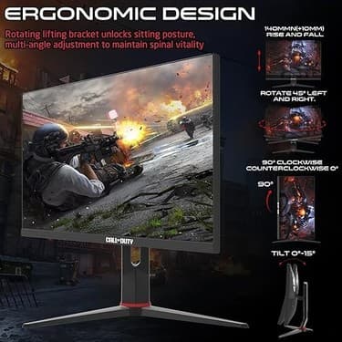 CetKing Call Of Duty 27" Fhd 180Hz, 0,5ms, Pivot, Fast Ips, Hdr Ready, HDMI 2.1, Ps5 Uyumlu Siyah Oyuncu Monitörü 2