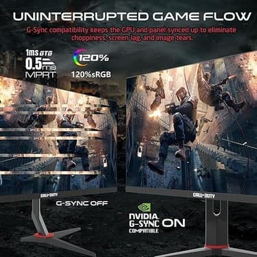 CetKing Call Of Duty 27" Fhd 180Hz, 0,5ms, Pivot, Fast Ips, Hdr Ready, HDMI 2.1, Ps5 Uyumlu Siyah Oyuncu Monitörü 4