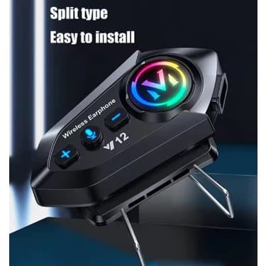 Hayat Store Y12 Motor Kask Kulaklık Rgb Modlu Radyolu Motosiklet Kulaklık 5.3 Bluetooth Intercom ( Lisinya ) 2