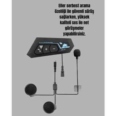 Bodrum Ekipman Motosiklet Sürüşleri Için BT22 Kask Bluetooth Kulaklık Mikrofonlu - ER001Y-53B7V3 2