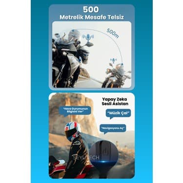 Seyutech Syq-29 Kameralı Bluetoothlu Motosiklet Kask Kulaklık Intercom Rgb Işıklı Motorsiklet Interkom 4