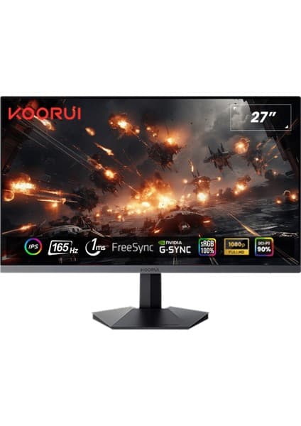Koorui 27" GN06 165Hz 1ms IPS FHD FreeSync & G-Sync Uyumlu Gaming Monitör
