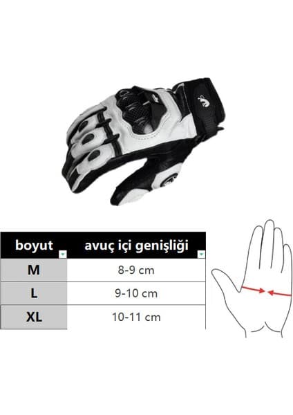 MDSJ Furygan Afs-6 Karbon Fiber Yarış Motosiklet Eldivenleri 8