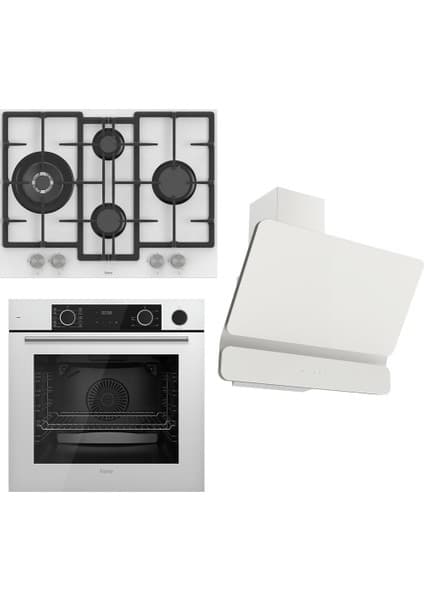 Ferre Steamart&fryart Serisi Buharlı Pişirme Beyaz Set (ED076 + XE64CB +D081 )