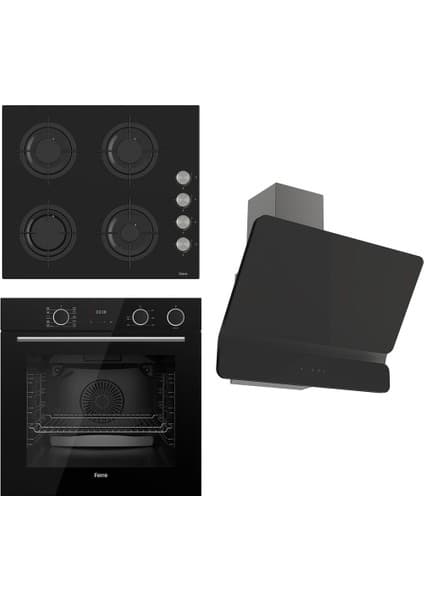 Ferre Steamart&fryart Serisi Buharlı Pişirme Siyah Set (CS205 + XE64CS +D080 )