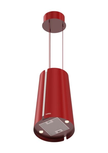 Luxell Kırmızı Ada Tipi Davlumbaz