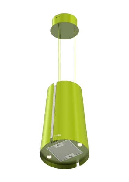 Luxell Yeşil Ada Tipi Davlumbaz Duvar Tipi Piramit Şekil 600 m3/h Hava Debisi Siyah