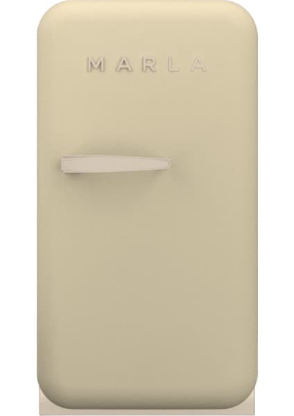 Elektromarla Retro Minibar Mini Buzdolabı Bej