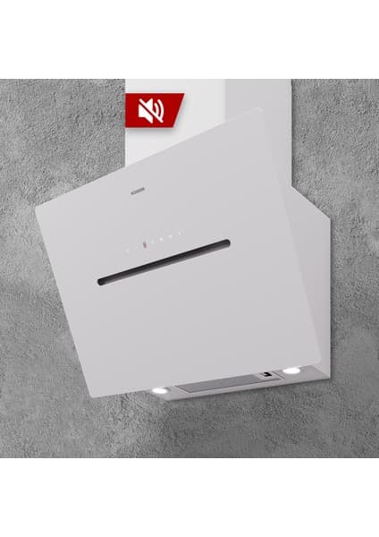 Kügerr D8 60 cm Beyaz Sessiz Davlumbaz