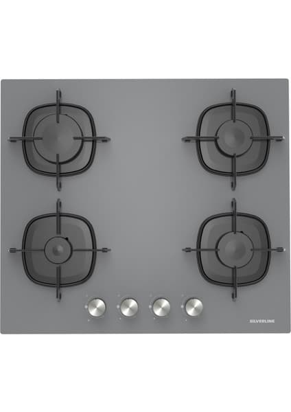 Silverline CS5436S01 Gri Cam Ankastre Önden Düğmeli Ocak