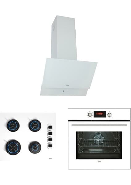 Teka Chef 6 Premium Ankastre Beyaz Set (Davlumbaz, Ocak, Fırın)