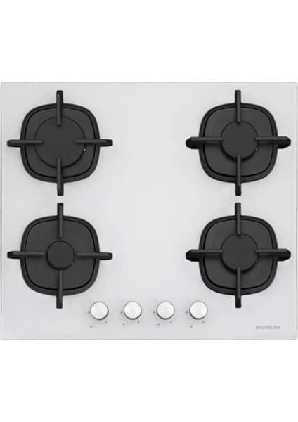 Silverline CS5437W01 Beyaz Cam Ankastre Ocak