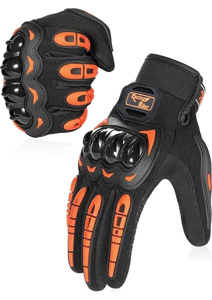 Icclek Ilkbahar ve Yaz Motosiklet Sürme Eldivenleri Dokunmatik Ekran Eldivenleri Koruyucu Anti-Düşme Sert Kabuk Koruma Off-Road Eldivenleri (Yurt Dışından)