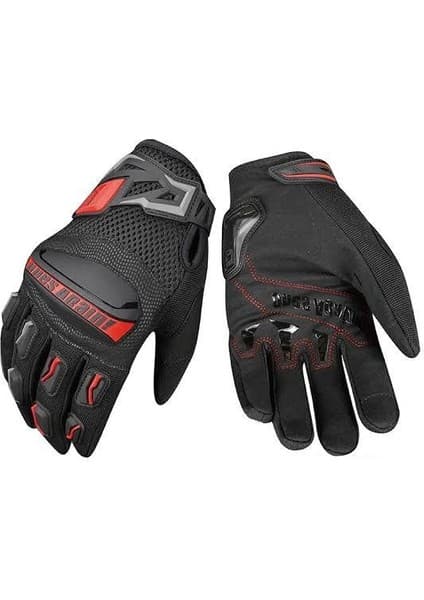 Ones Again MG02 Korumalıklı Motosiklet Eldiveni - Kırmızı/Siyah XL