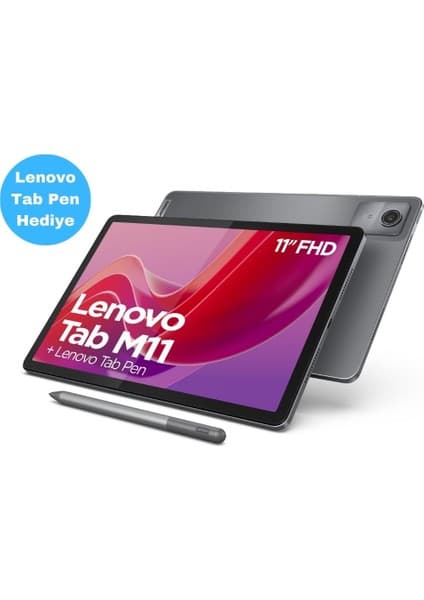 Lenovo Tab M11 TB330XU 11" 4gb 128GB Wuxga Wifi + Lte Tablet ZADB0231TR Lenovo Tab Pen Hediye (Sim Kart Uyumlu)