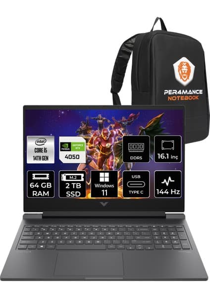 Hp Victus 16 Intel Core I5 14500HX 64GB 2tb SSD RTX4050/6GB 144Hz 16.1\