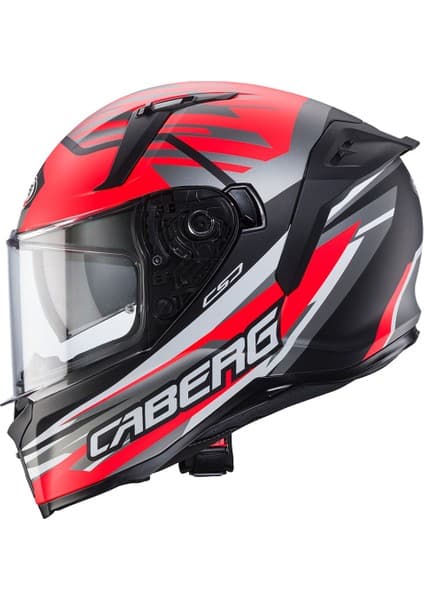 Caberg Avalon x Kıra Mat Blk-Grey-Red Fluo